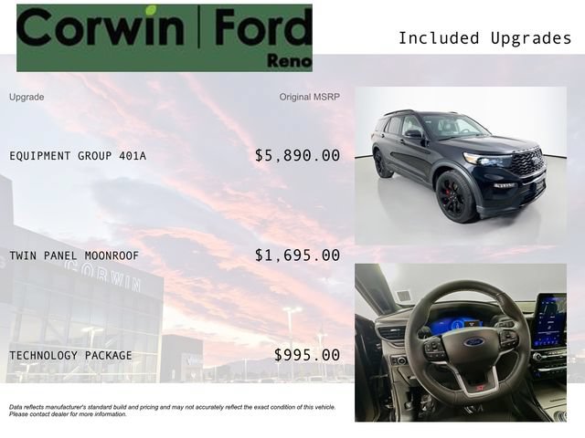 Certified 2024 Ford Explorer ST w/ Equipment Group 401A AWD/4WD image 3