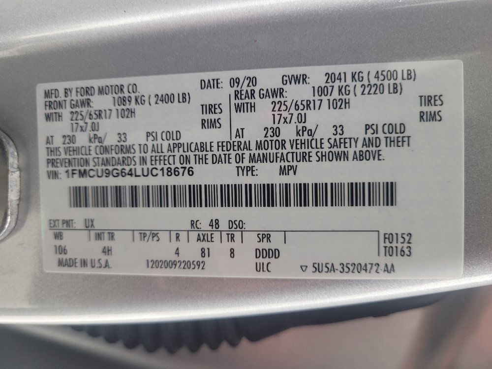 Used 2020 Ford Escape SE AWD/4WD image 33