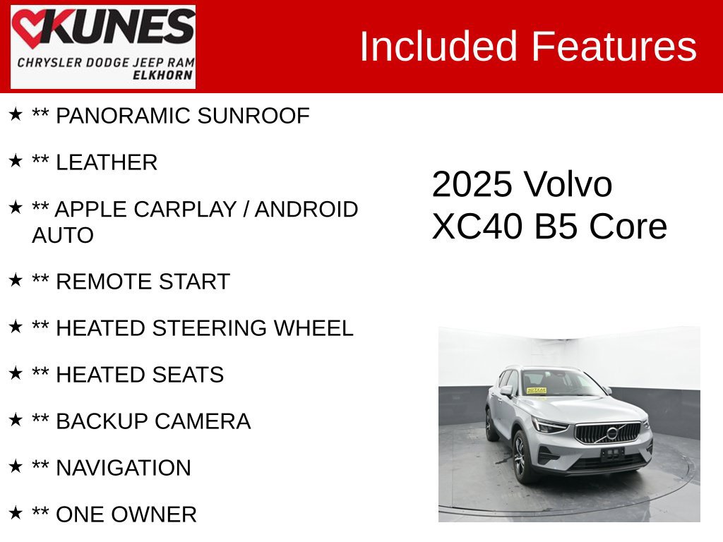 Used 2025 Volvo XC40 B5 Core AWD/4WD image 3