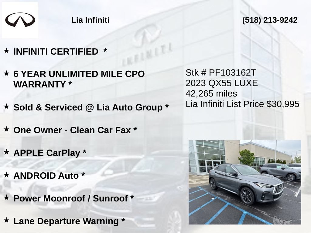 Certified 2023 INFINITI QX55 Luxe w/ Cargo Package AWD/4WD image 10