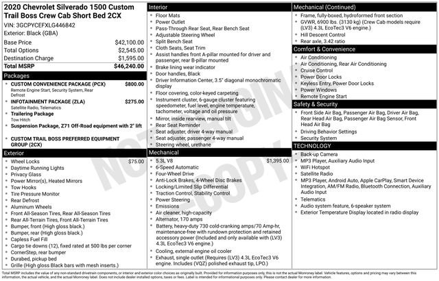 Certified 2020 Chevrolet Silverado 1500 Custom Trail Boss w/ Custom Convenience Package AWD/4WD image 26