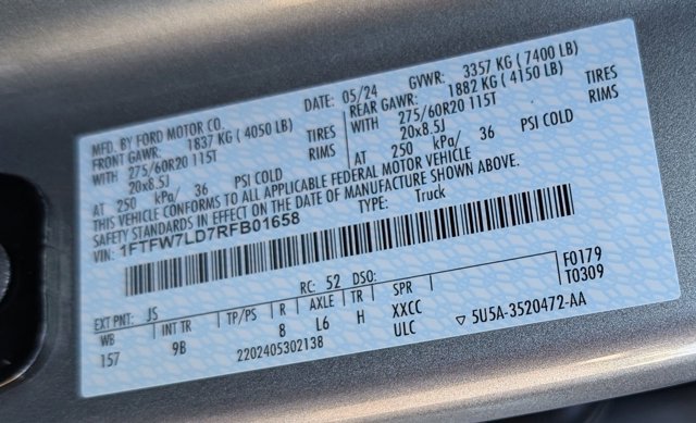 Used 2024 Ford F150 Platinum w/ Equipment Group 702A High AWD/4WD image 26