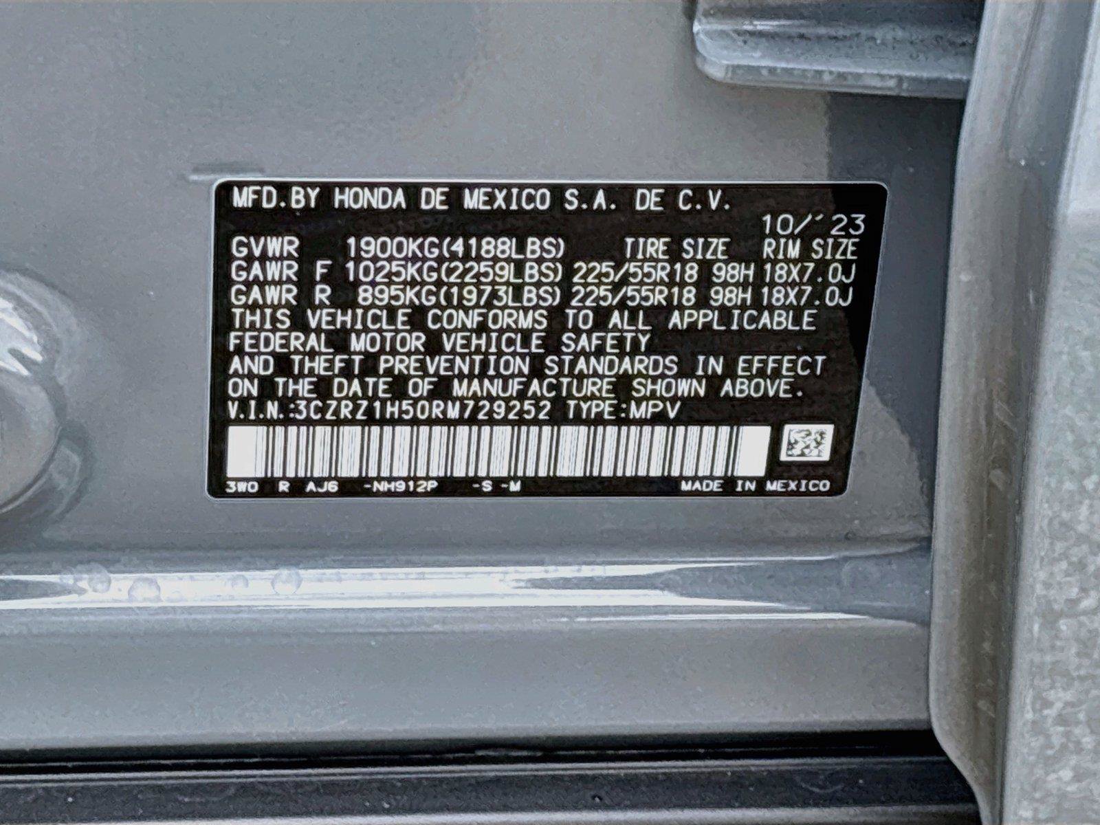 Certified 2024 Honda HR-V Sport image 34