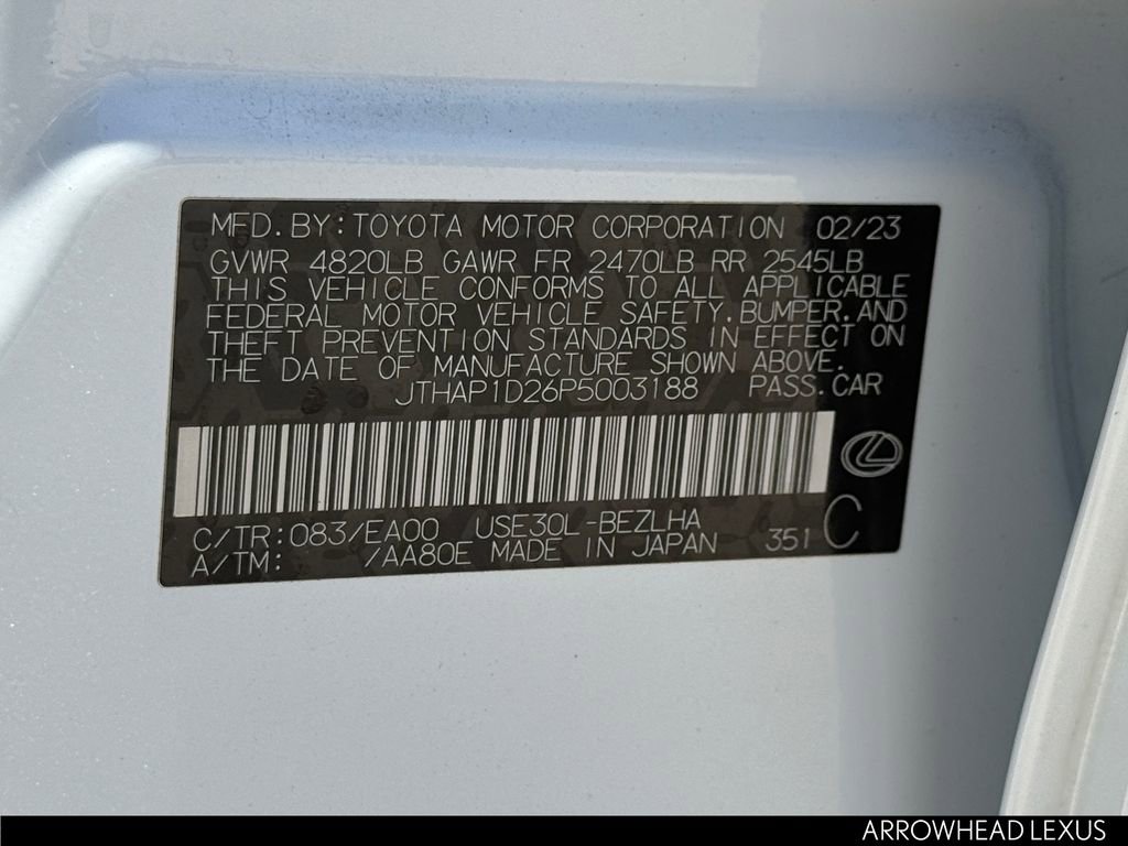 Used 2023 Lexus IS 500 w/ Accessory Package RWD image 34
