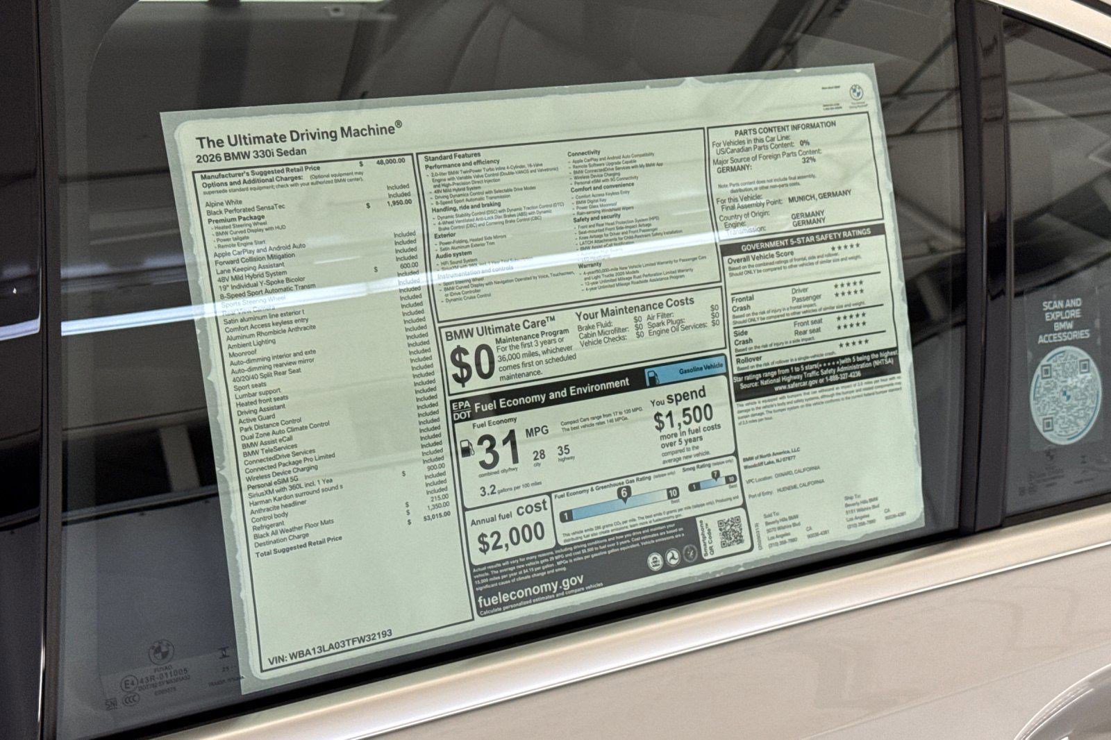 New 2026 BMW 330i Sedan w/ Premium Package image 29