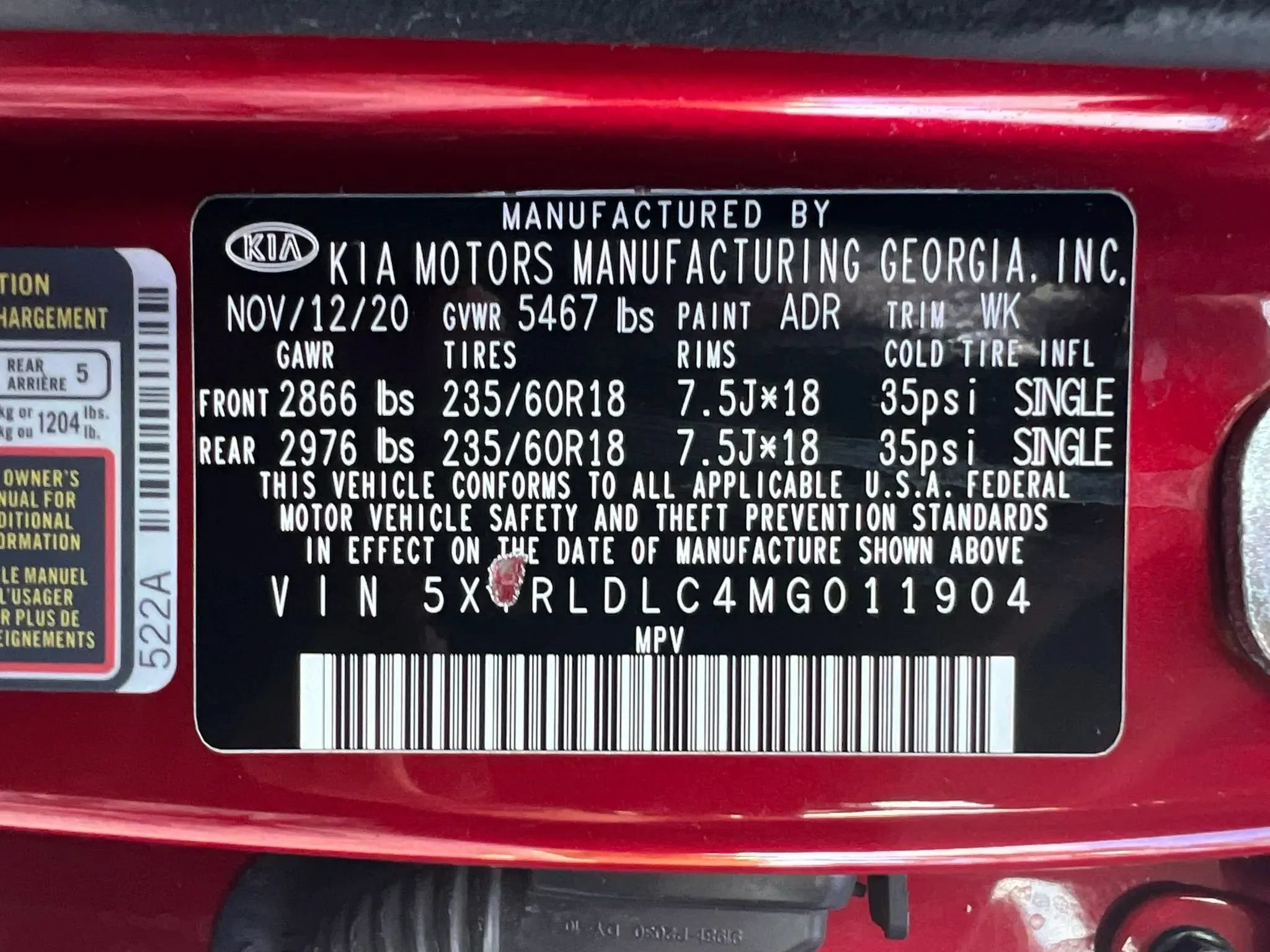 Used 2021 Kia Sorento S w/ Panoramic Sunroof Package AWD/4WD image 52