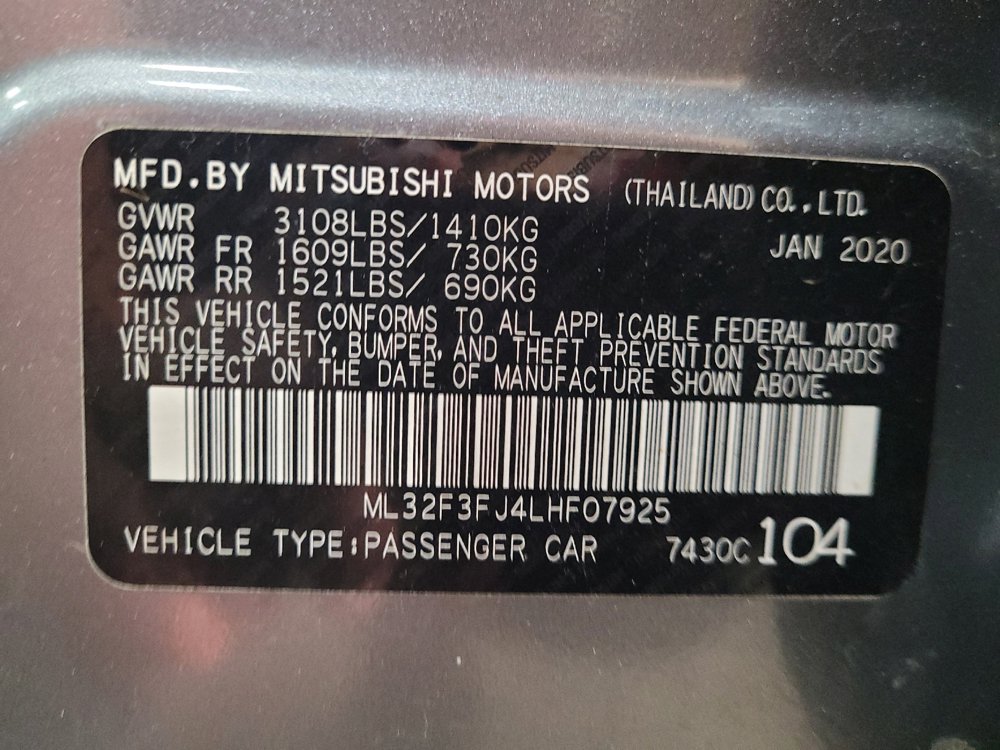 Used 2020 Mitsubishi Mirage G4 ES FWD image 33