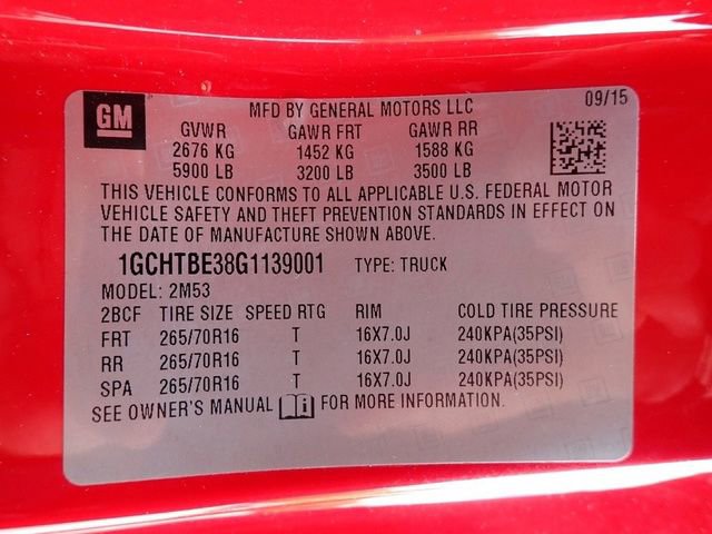 Used 2016 Chevrolet Colorado W/T AWD/4WD image 13