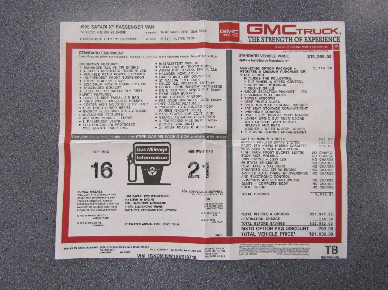 Used 1995 GMC Safari Passenger image 19