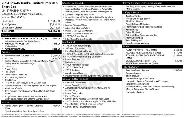 Used 2024 Toyota Tundra Limited AWD/4WD image 4