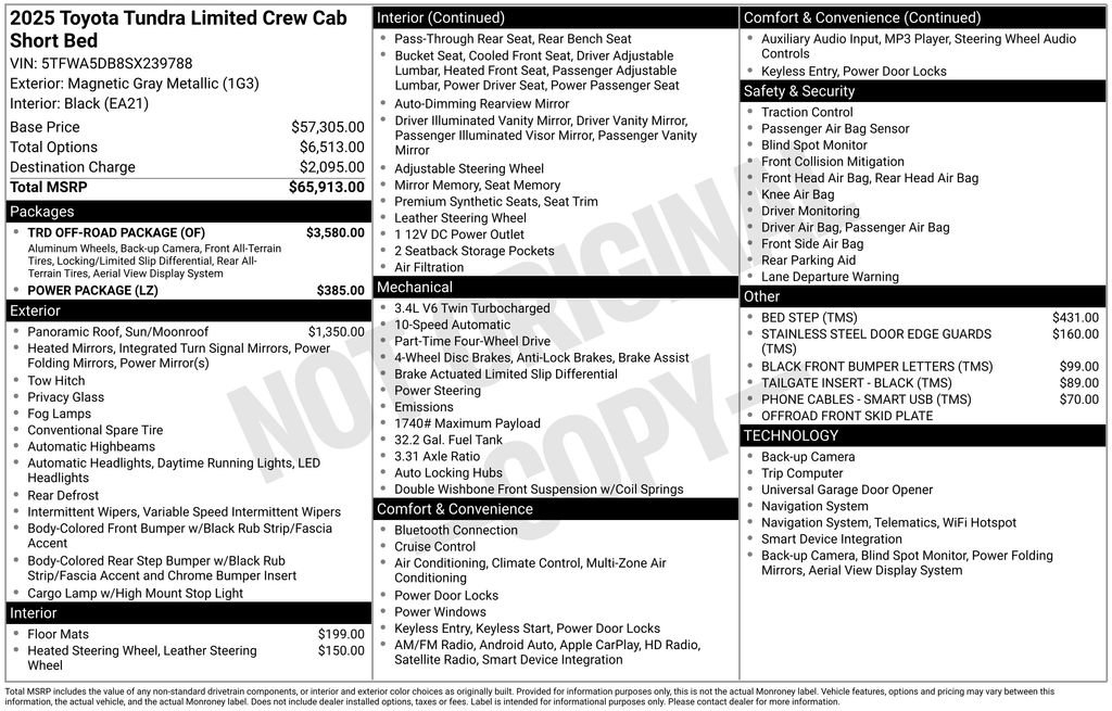Used 2025 Toyota Tundra Limited w/ TRD Off-Road Package image 4