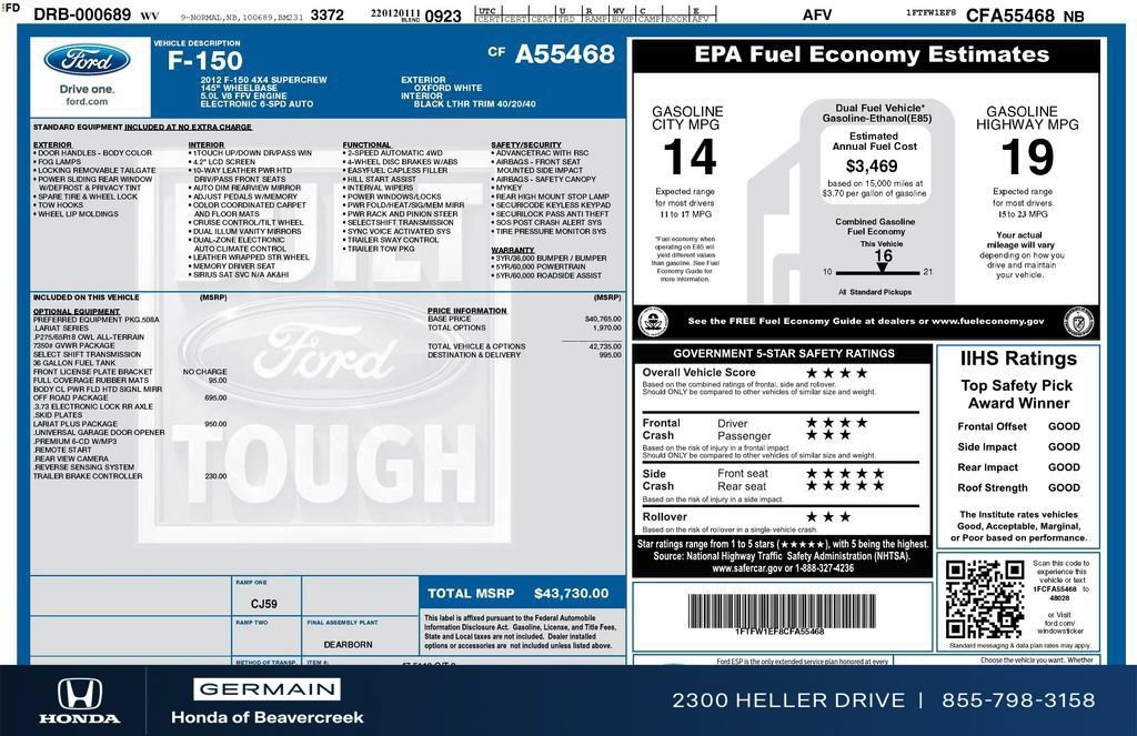 Used 2012 Ford F150 Lariat w/ Lariat Plus Pkg AWD/4WD image 30