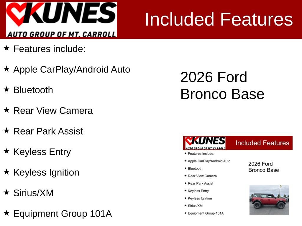 New 2026 Ford Bronco 4-Door w/ Sasquatch Package AWD/4WD image 3
