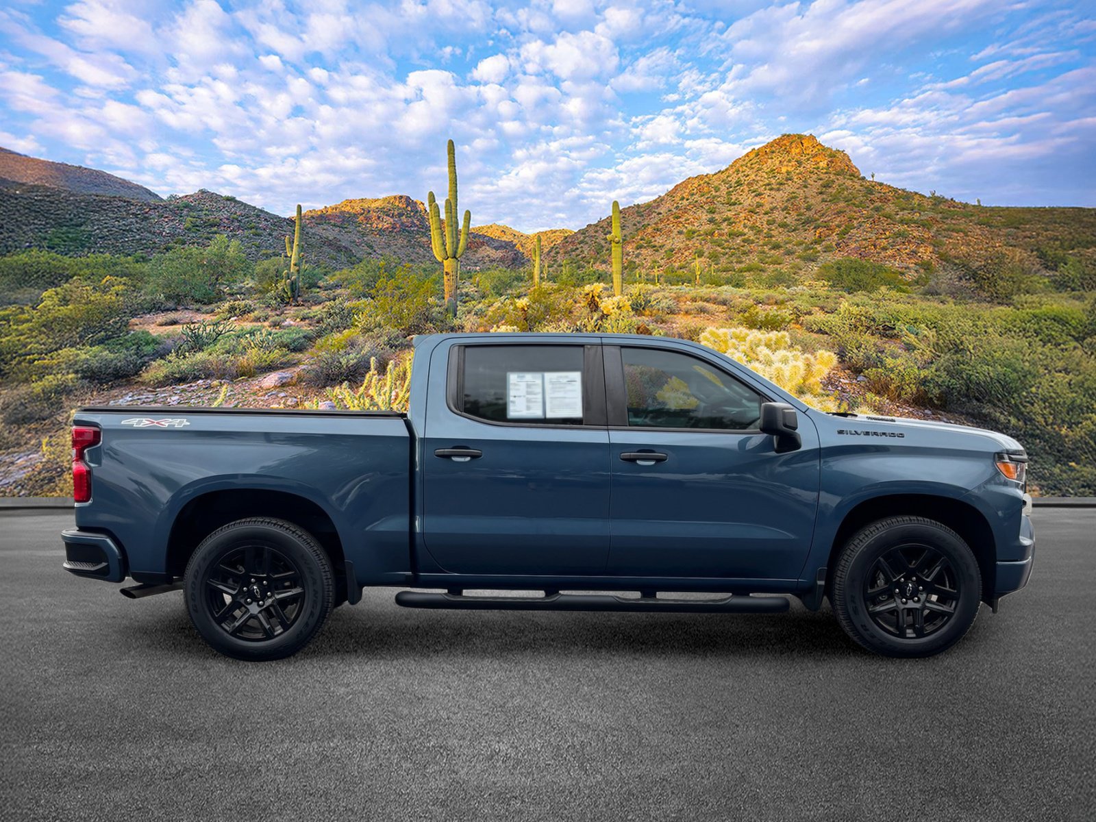 Used 2024 Chevrolet Silverado 1500 Custom w/ Turbomax Blackout Package AWD/4WD image 3