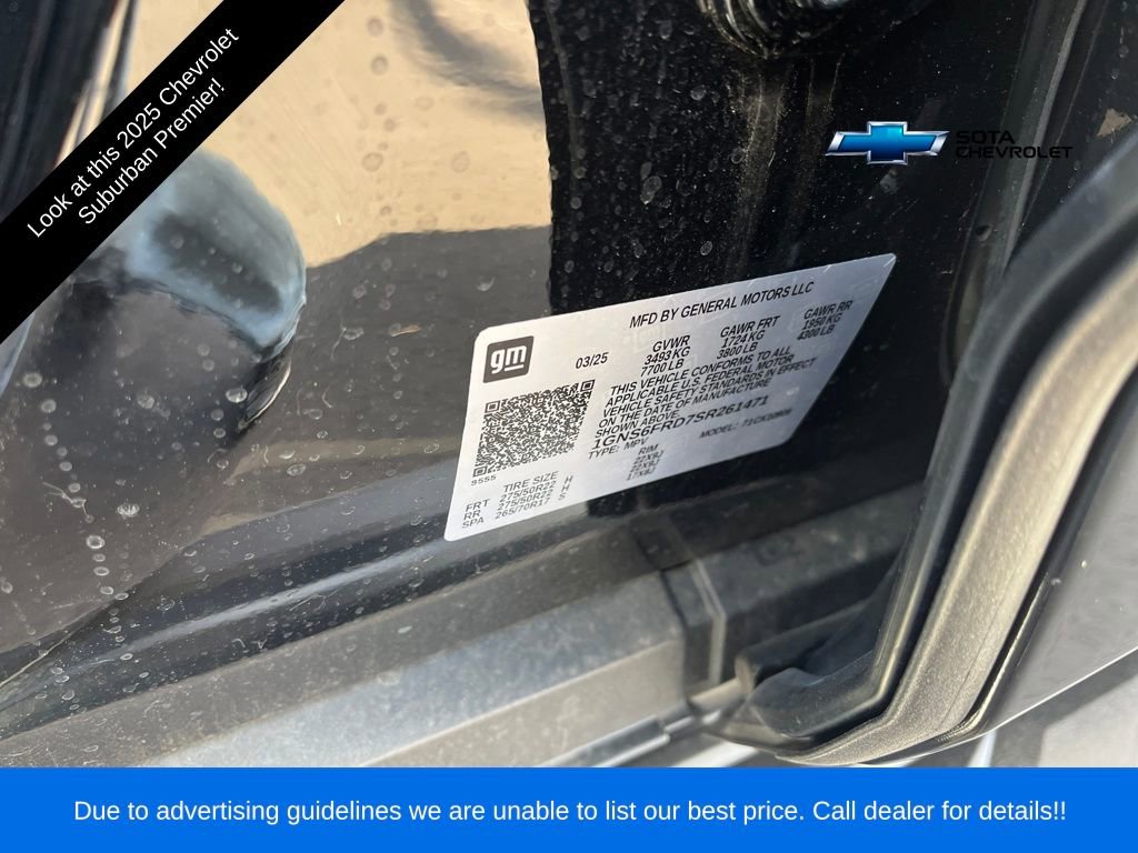 New 2025 Chevrolet Suburban Premier image 29
