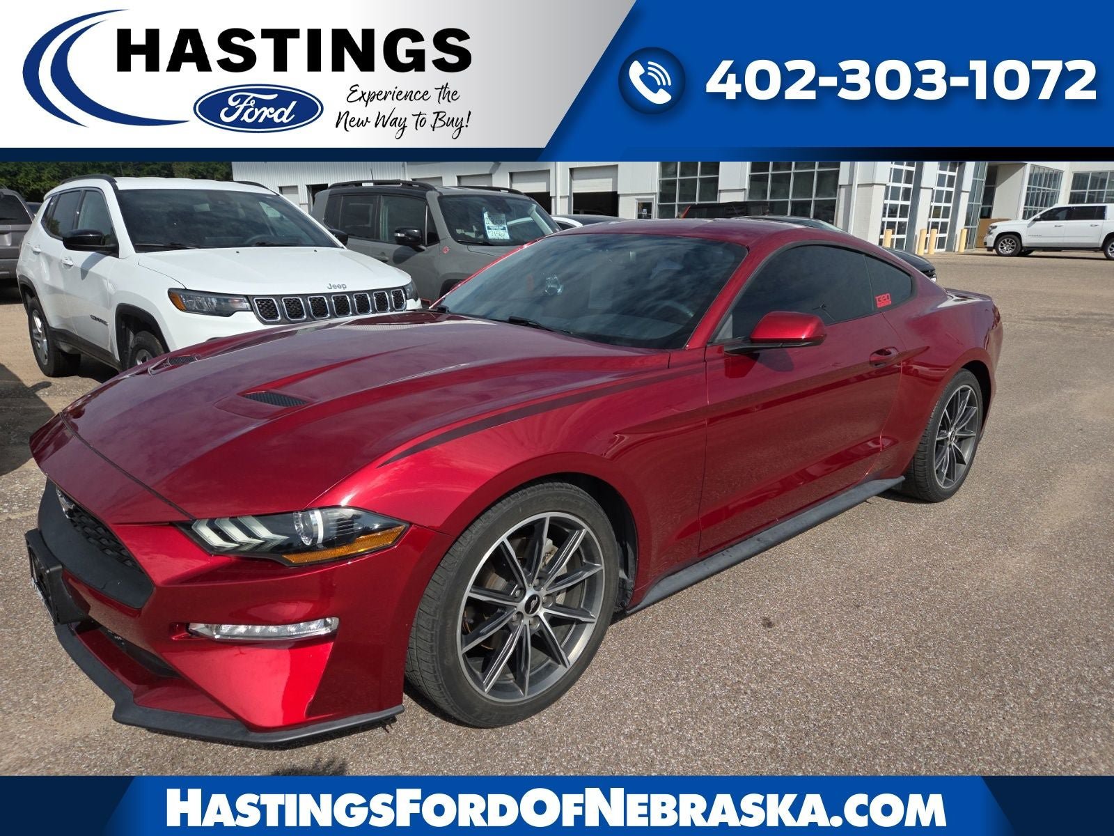 Used 2019 Ford Mustang Coupe w/ Wheel & Stripe Package RWD image 1