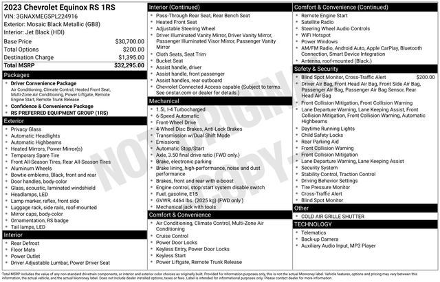 Used 2023 Chevrolet Equinox RS FWD image 30