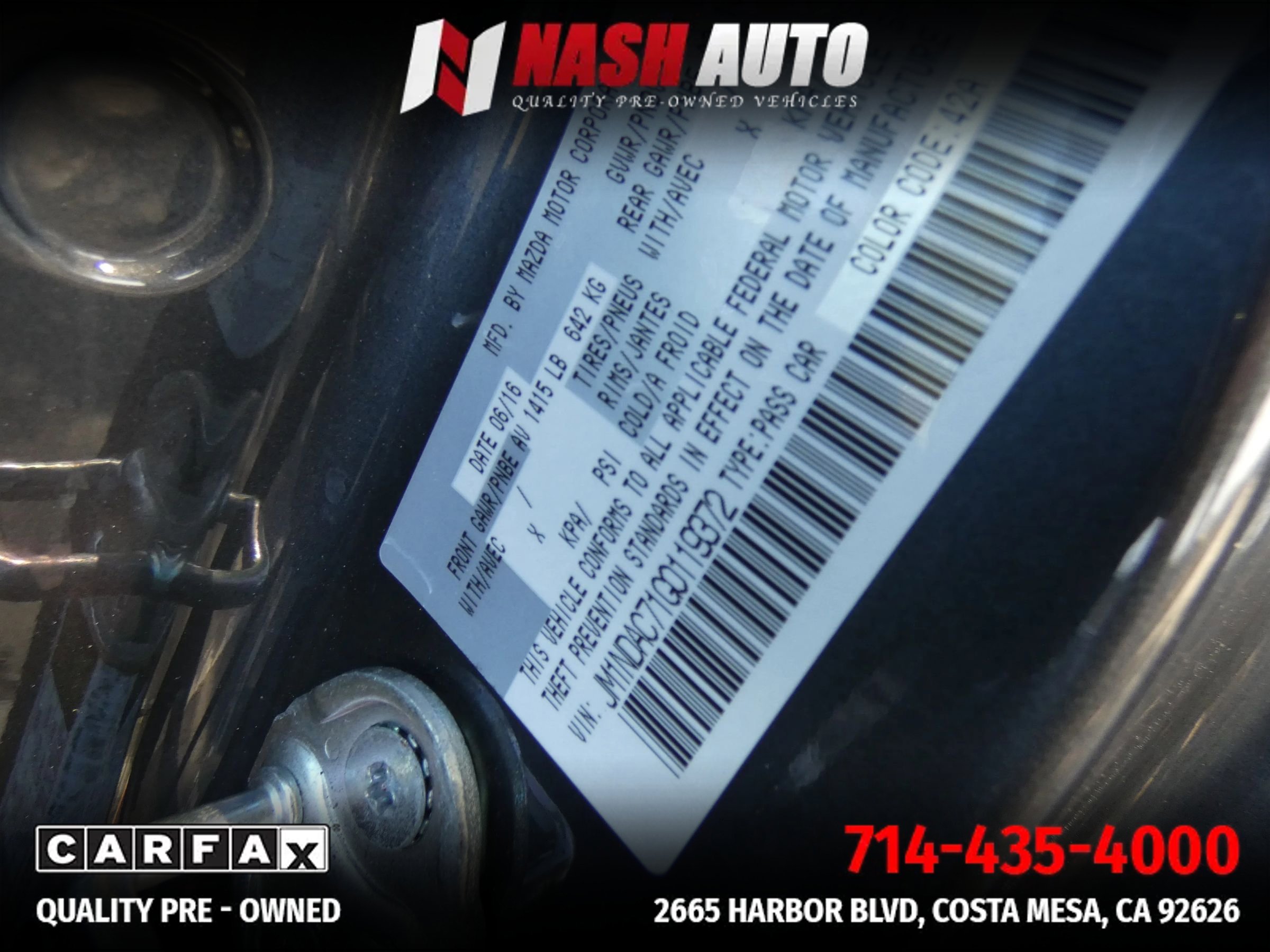 Used 2016 MAZDA MX-5 Miata Club image 58