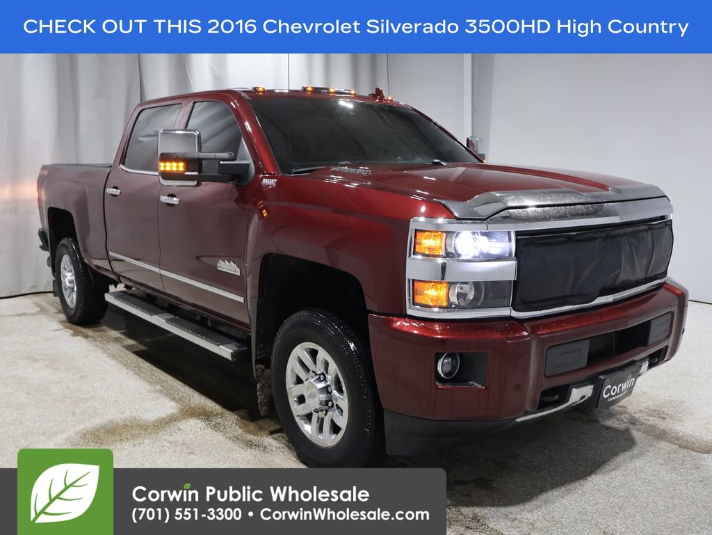 Used 2016 Chevrolet Silverado 3500 High Country w/ Duramax Plus Package AWD/4WD image 1