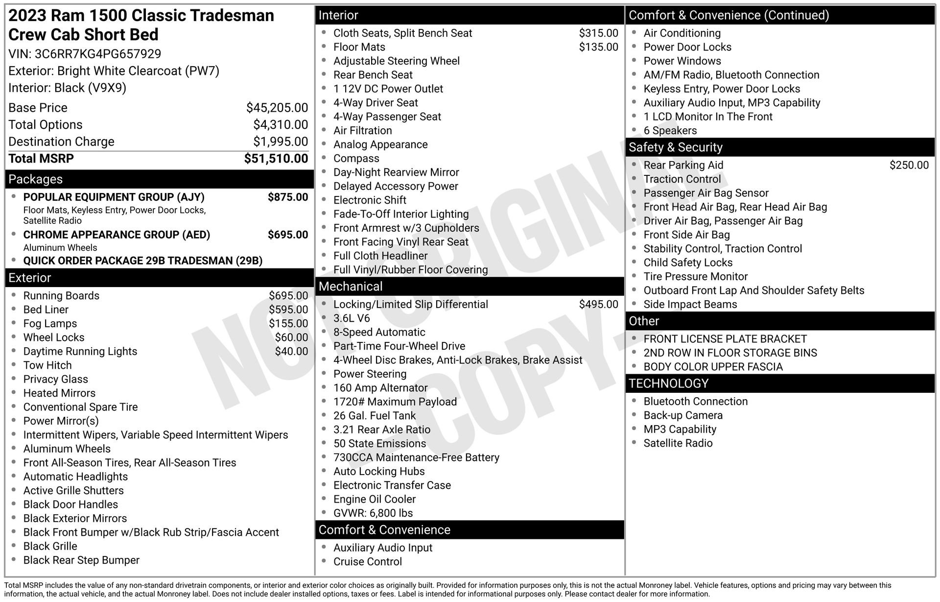 Used 2023 RAM 1500 Tradesman w/ Popular Equipment Group AWD/4WD image 3