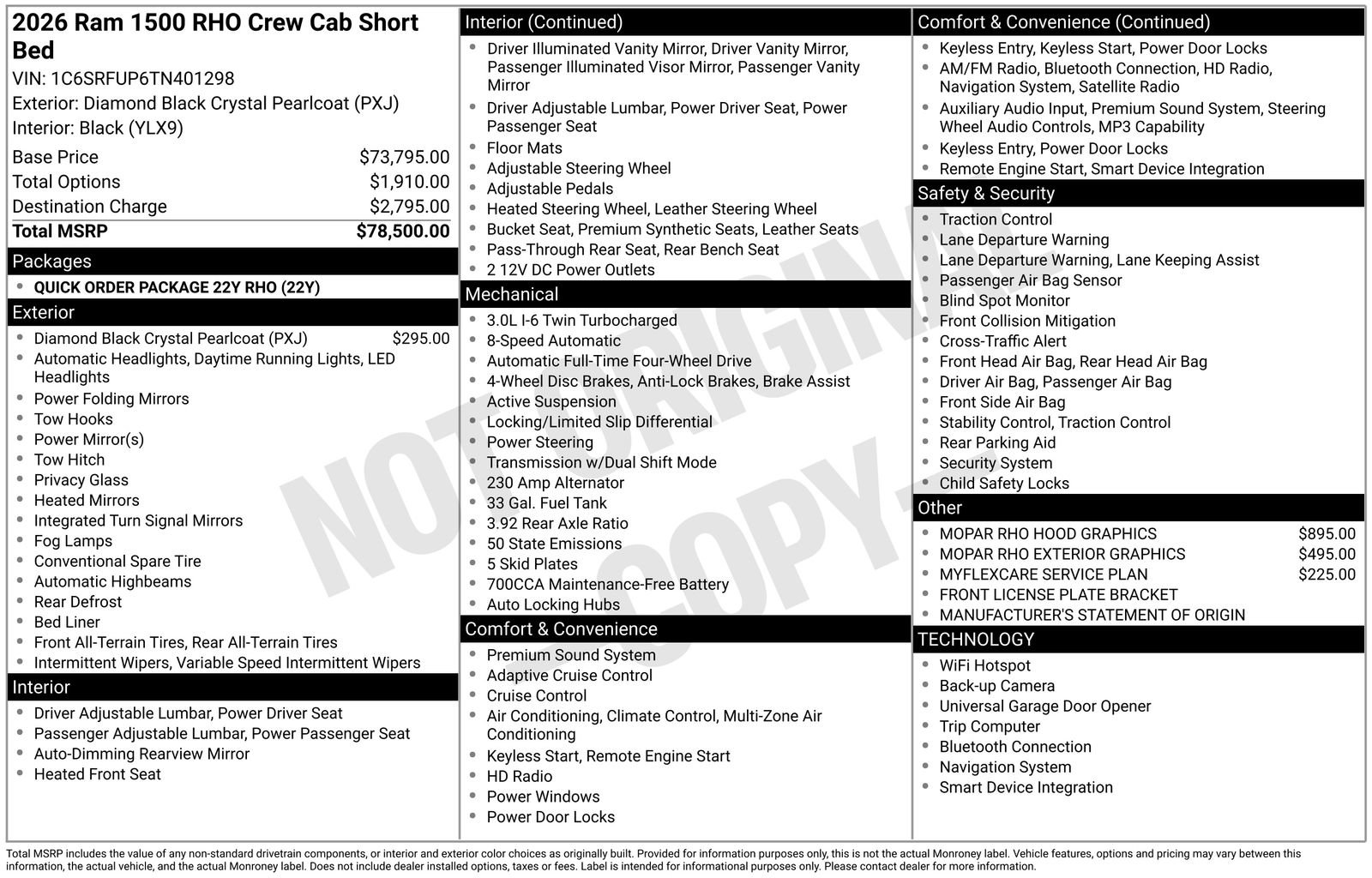 New 2026 RAM 1500 RHO AWD/4WD image 29