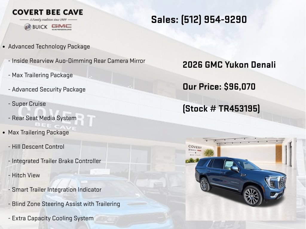 New 2026 GMC Yukon Denali w/ Denali Reserve Package AWD/4WD image 9