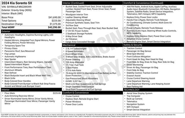 Used 2024 Kia Sorento SX image 9