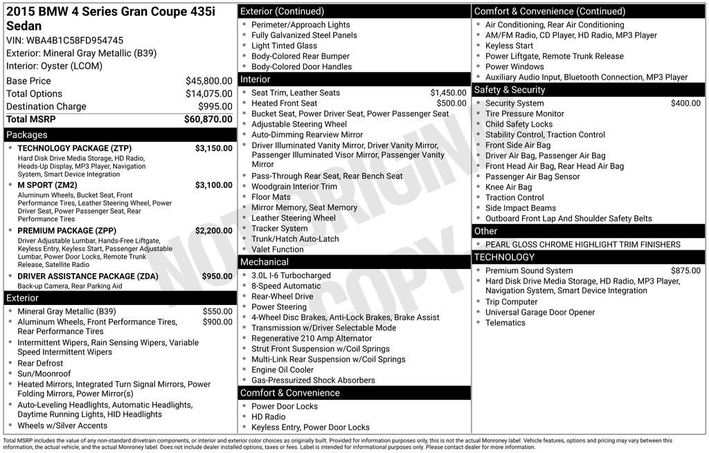 Used 2015 BMW 435i Gran Coupe image 1