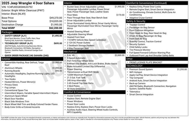 New 2025 Jeep Wrangler Sahara w/ Safety Group image 5