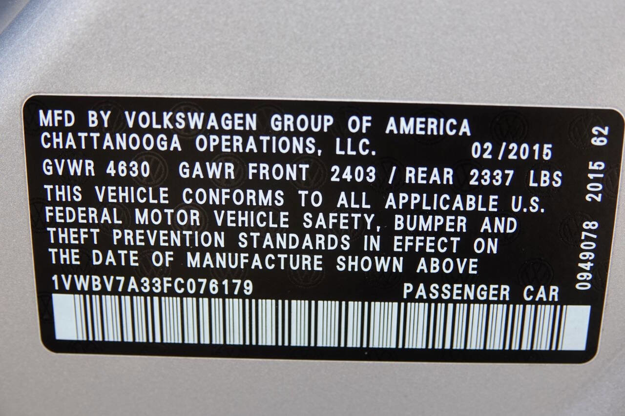 Used 2015 Volkswagen Passat TDI SE FWD image 87