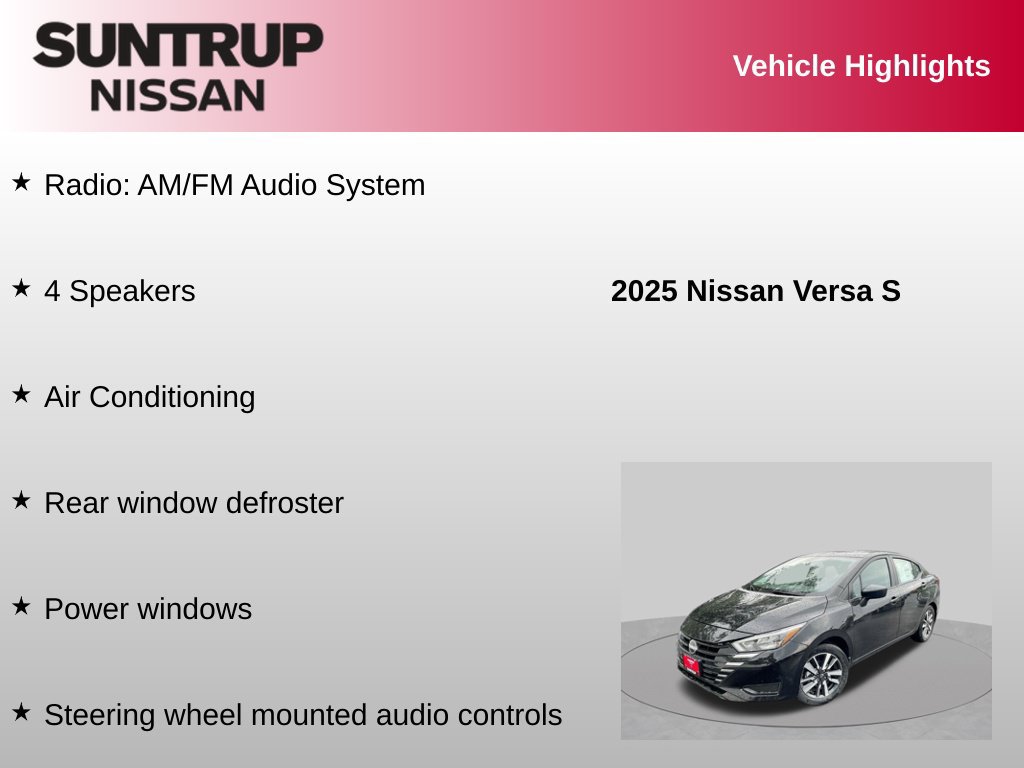 Used 2025 Nissan Versa S w/ S Plus Package FWD image 8