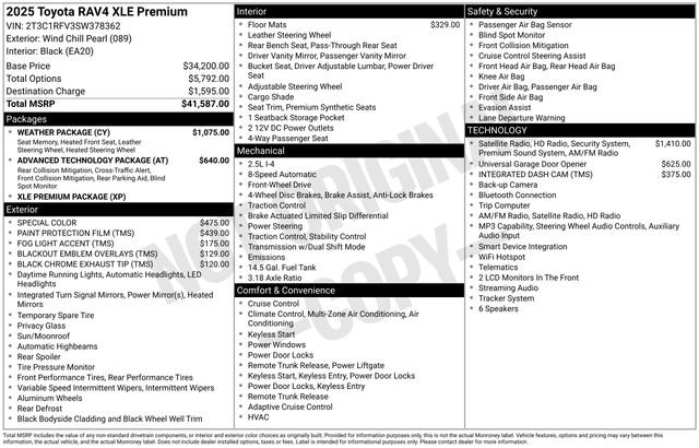 Used 2025 Toyota RAV4 XLE Premium w/ Weather Package FWD image 32