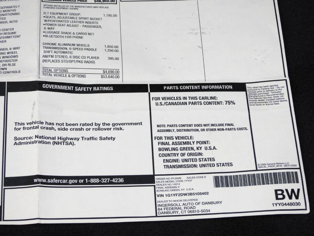 Used 2011 Chevrolet Corvette w/ 3LT w/ Preferred Equipment Group RWD image 73