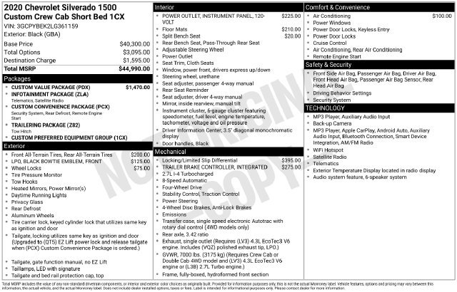 Certified 2020 Chevrolet Silverado 1500 Custom w/ Custom Value Package AWD/4WD image 29