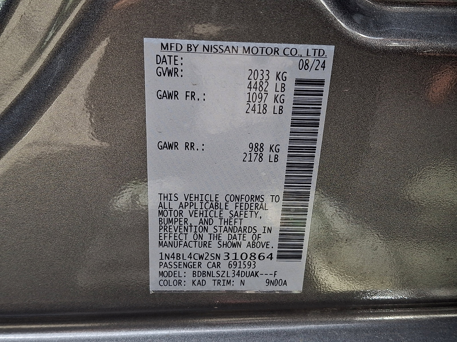 Certified 2025 Nissan Altima 2.5 SR w/ SR Premium Package AWD/4WD image 26