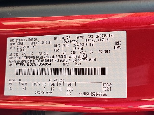 Certified 2022 Ford F150 Lariat w/ Max Trailer Tow Package AWD/4WD image 38