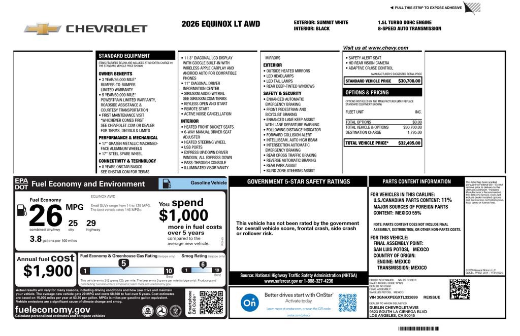 Used 2026 Chevrolet Equinox LT image 2