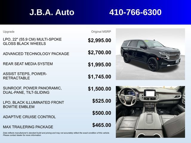 Used 2023 Chevrolet Tahoe High Country w/ Advanced Technology Package AWD/4WD image 5