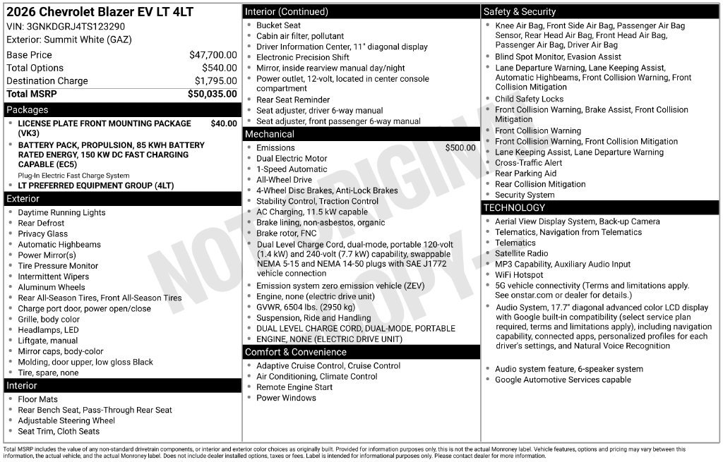 New 2026 Chevrolet Blazer EV LT AWD/4WD image 31