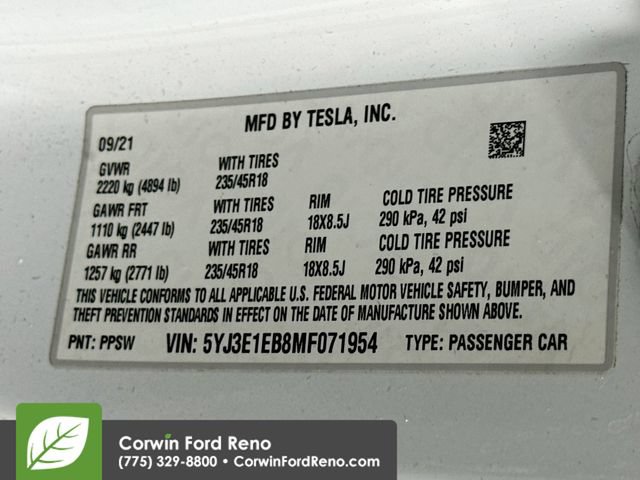 Used 2021 Tesla Model 3 Long Range AWD/4WD image 33
