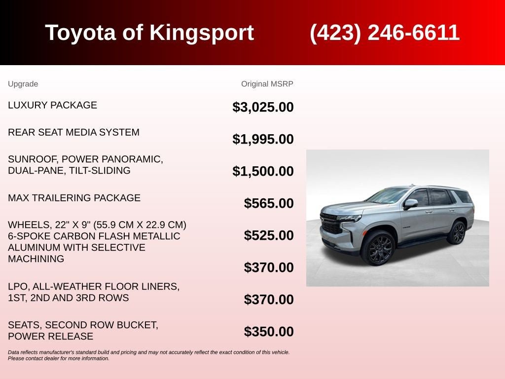 Used 2024 Chevrolet Tahoe RST w/ Luxury Package AWD/4WD image 3
