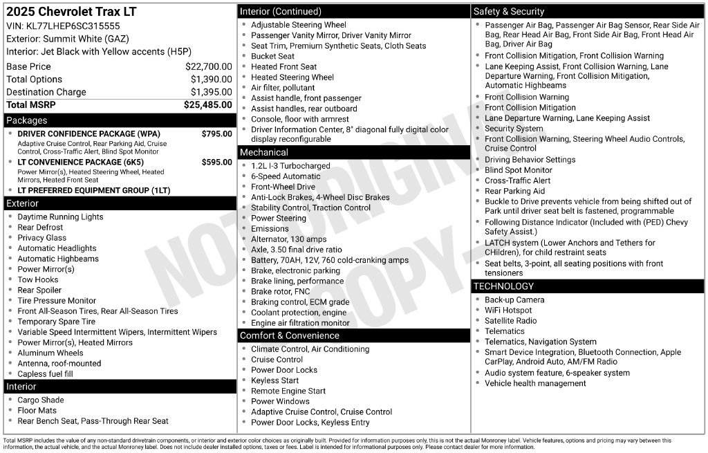 Used 2025 Chevrolet Trax LT w/ Driver Confidence Package FWD image 4