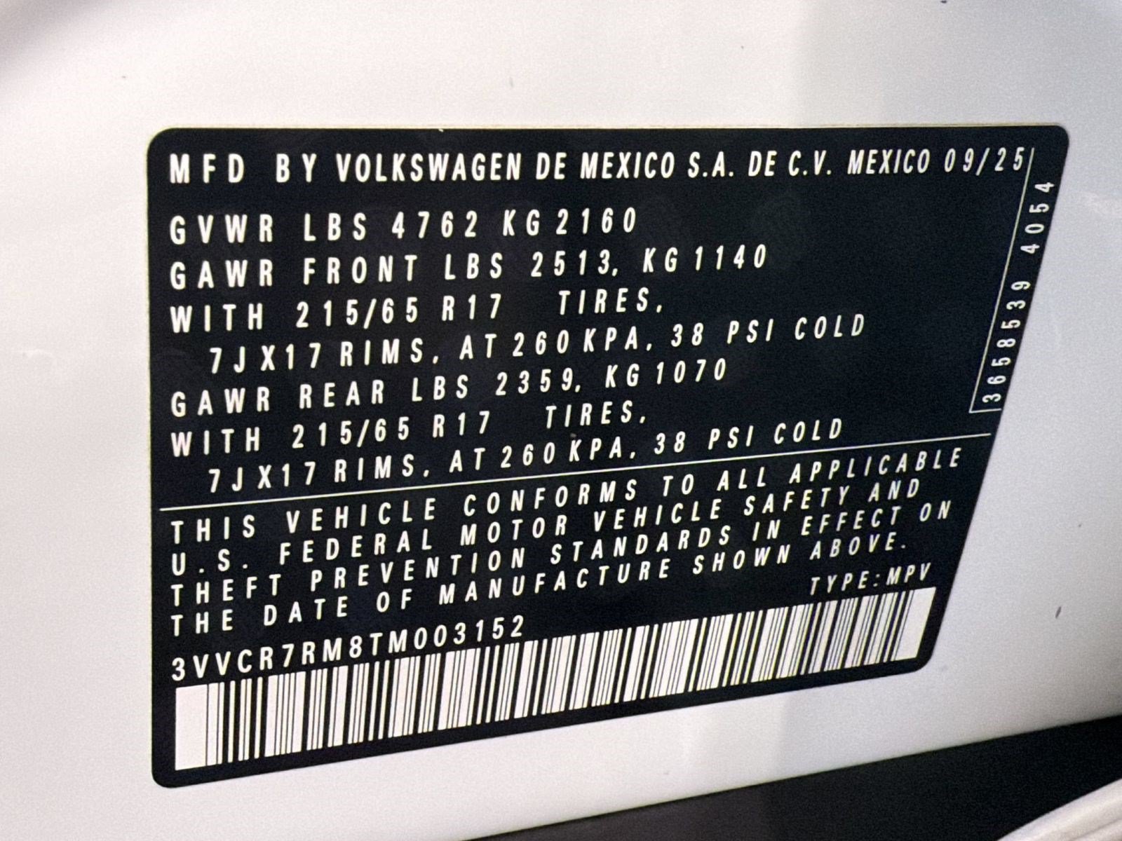 Certified 2026 Volkswagen Tiguan S FWD image 23
