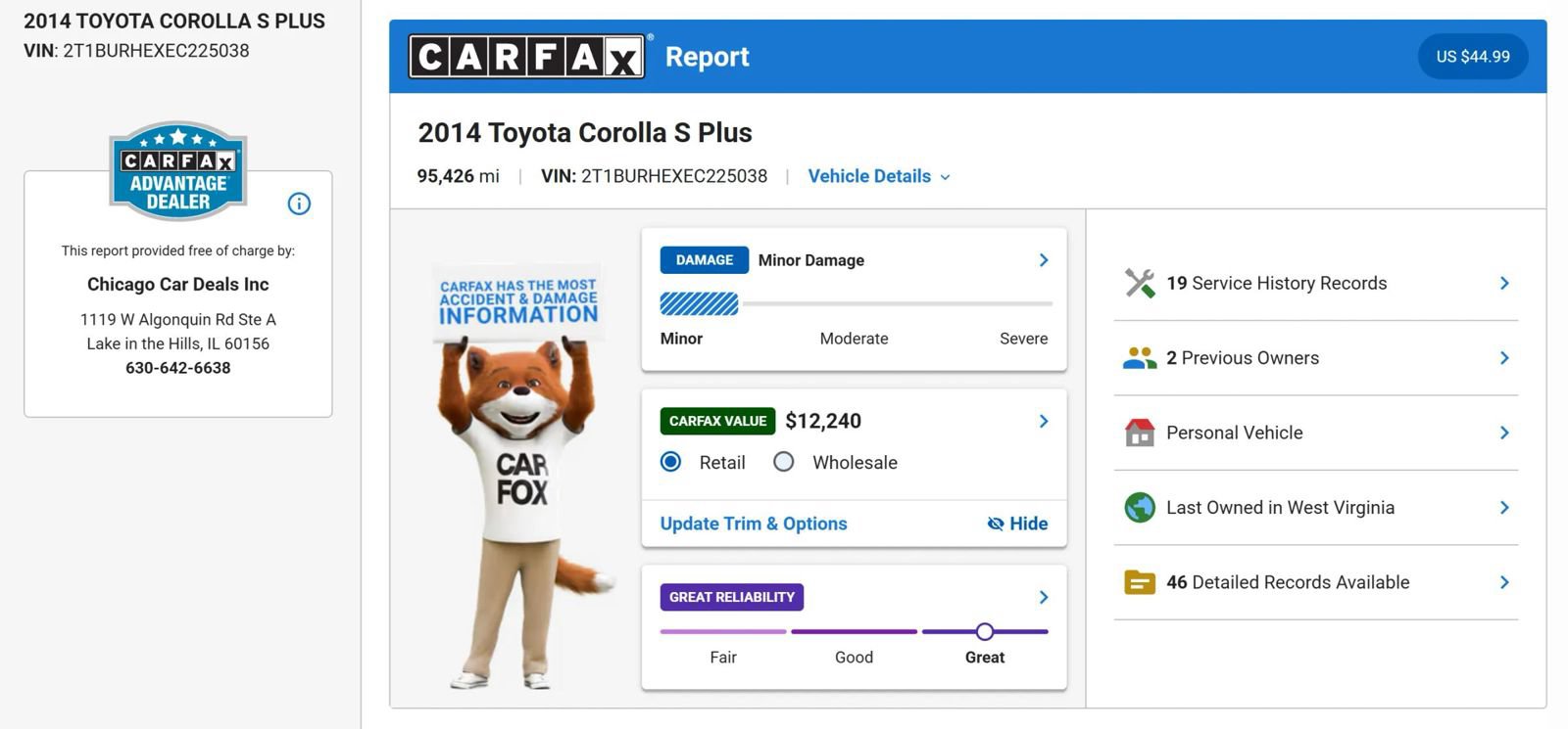 Used 2014 Toyota Corolla S FWD image 4