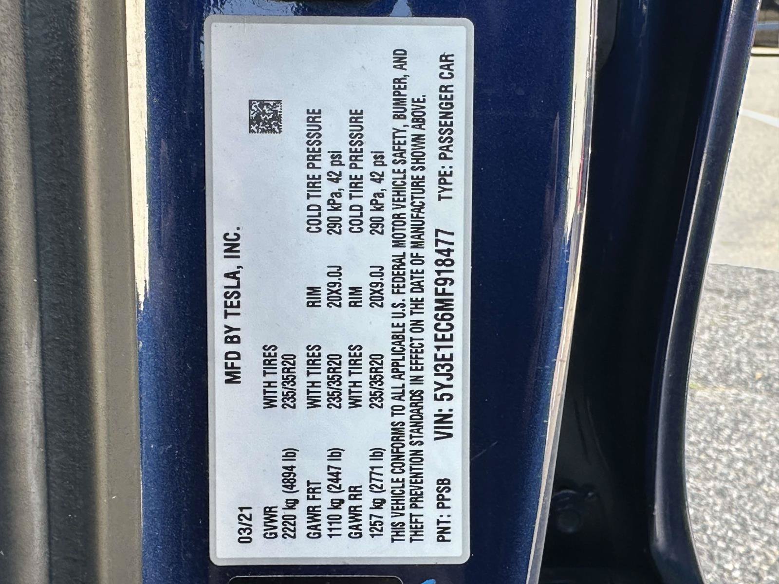 Used 2021 Tesla Model 3 Performance AWD/4WD image 17