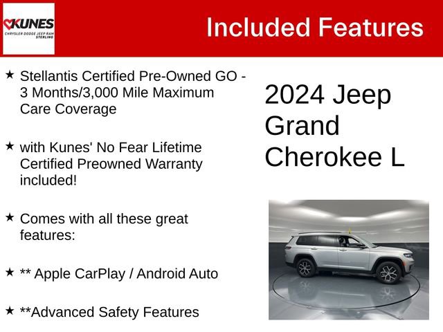 Certified 2024 Jeep Grand Cherokee L Limited w/ Luxury Tech Group II image 4