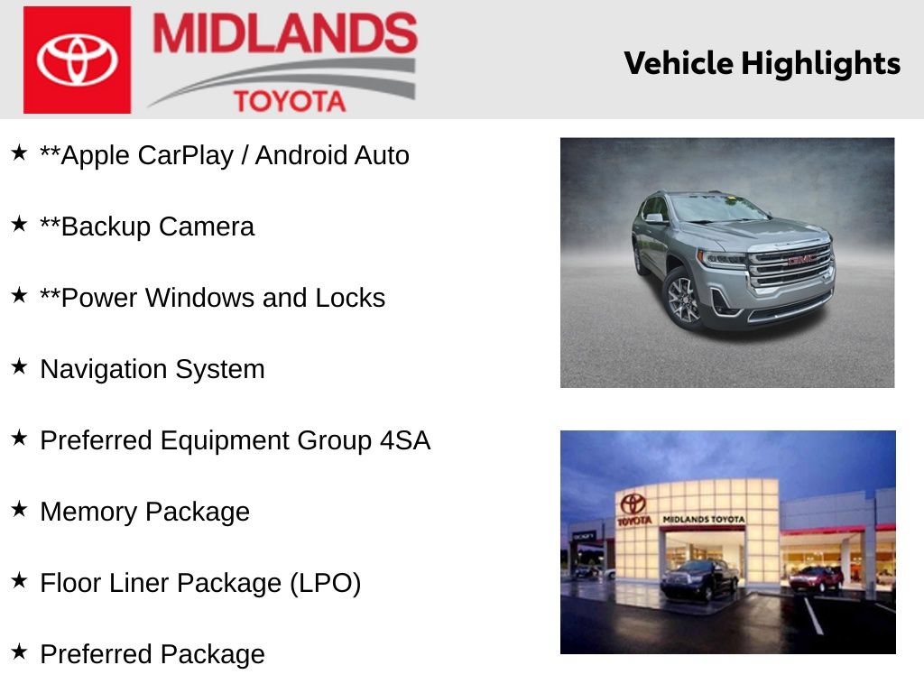 Used 2023 GMC Acadia SLT w/ Preferred Package FWD image 2