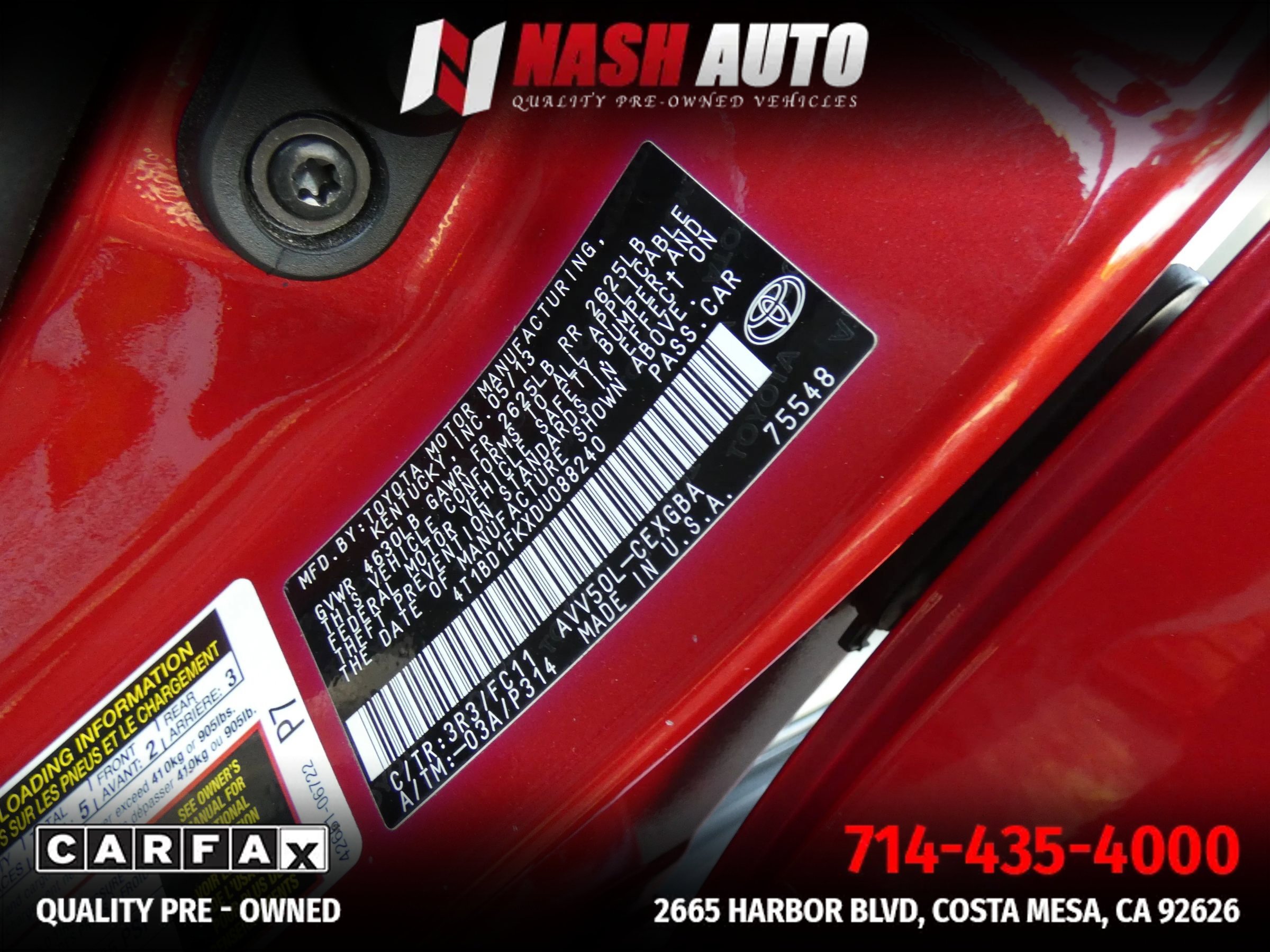 Used 2013 Toyota Camry XLE w/ Convenience Pkg image 83