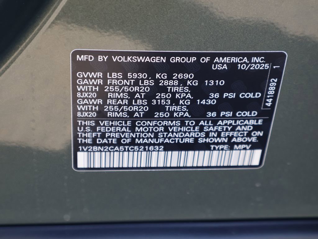 New 2026 Volkswagen Atlas SEL image 44