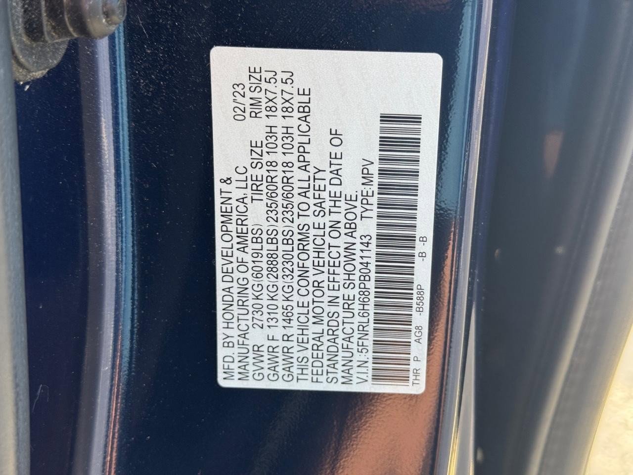 Certified 2023 Honda Odyssey EX-L image 27